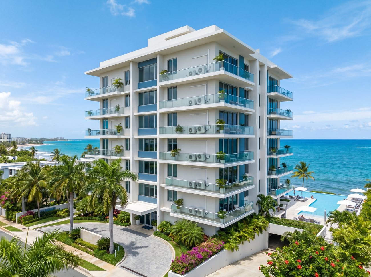 Condominio con aires acondicionados instalados